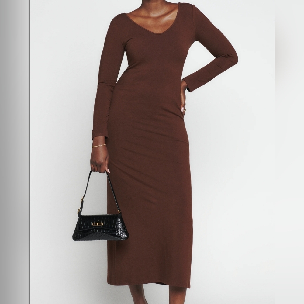 Reformation Dari Knit Dress Cafe Size XL (NWOT)